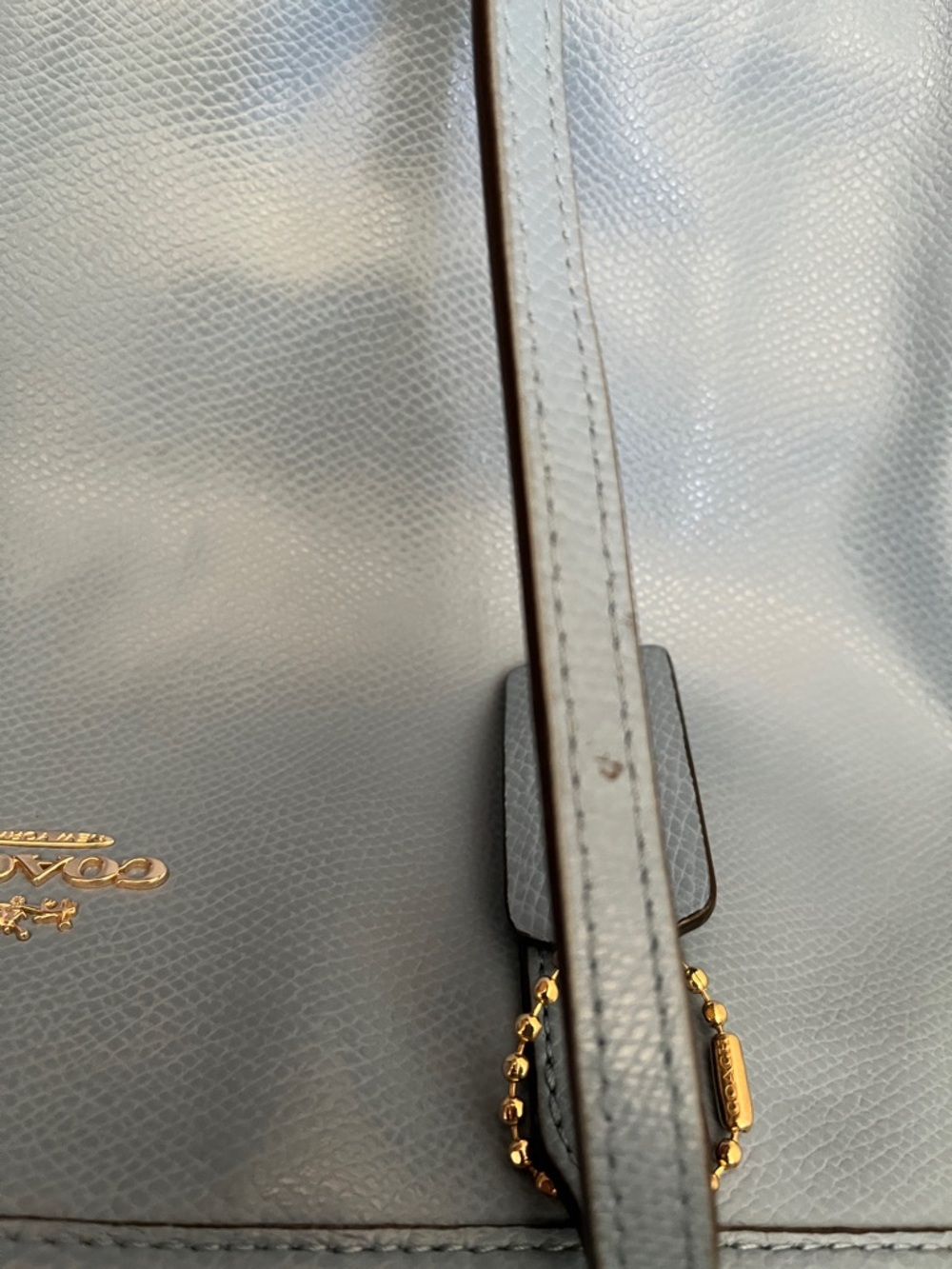 Coach City Zip Pebbled Leather Tote Gold Hardware Hangtag 2015 - Picture 11 of 17